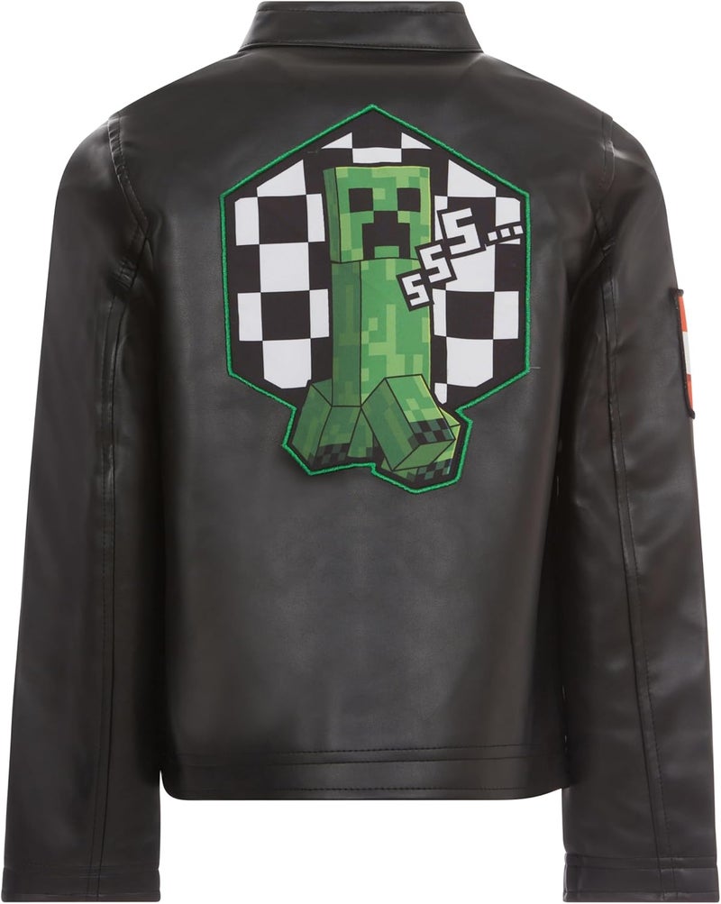 MINECRAFT Faux Leather Jacket Little Kid to Big Kid Sizes (6-14-16) - Image 2
